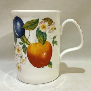 VTG 1994 Roy Kirkham Malvern Fine Bone China Coffee Mug Teacup Orchard Fruit